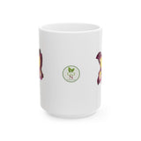 Floral Daylily Ceramic Mug – Botanical Coffee Cup (11oz & 15oz)