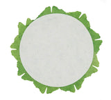Fennco Styles Unique Ginkgo Leaf Placemats 14 Inches Round, Set of 4 – Green Modern Traycloth Table Mats for Home, Dining Room Décor, Banquets, Indoor & Outdoor and Special Events