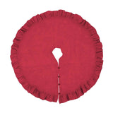 Fennco Styles Holiday Décor Ruffled Jute Christmas Tree Skirt - Natural Burlap Tree Skirt for Home, Office, Outdoor, Winter Holidays and Special Occasions