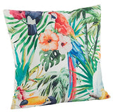 Fennco Styles Home Indoor Outdoor Décor Tropical Print Throw Pillow (Tropical Parrot)