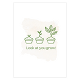 Look At You Grow! Greeting Card – Blank Inside With Envelope, 5" x 7"