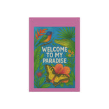 Welcome to My Paradise – South Florida Garden Banner, Colorful Outdoor Decor, Tropical Flag for Home, Vibrant Yard Sign, Perfect for Summer Celebrations