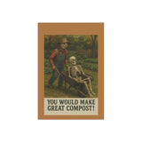 Scarecrow & Skeleton Garden Humor – Funny Fall Compost Banner