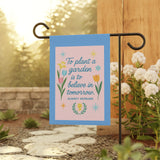 To Plant a Garden Is to Believe in Tomorrow” – Audrey Hepburn Inspirational Garden Banner, Garden Inspiration Banner, Floral Garden Decor, Quote Garden Flag, Outdoor Home Accent, Spring Gardening Gift