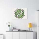 Syngonium Tricolor Pattern Canvas Print – Botanical Wall Art