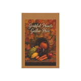 Grateful Hearts Gather Here Autumn Cornucopia Garden Flag
