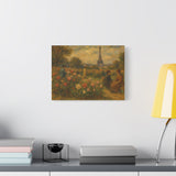 Parisian Rose Garden in Bloom,  Impressionist Landscape in the Style of Degas