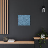 Cerulean Blue Monstera Canvas Print – Botanical Wall Art