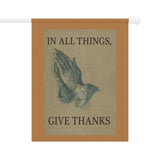 In All Things, Give Thanks Garden Banner