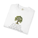 "Rooted in Faith" Live Oak Tee, Inspirational Garment-Dyed T-shirt for Faith & Growth