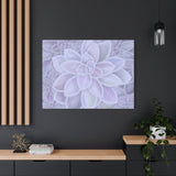 Graptopetalum Murasaki Succulent Pattern Canvas Print – Botanical Wall Art