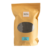 Gold packaging of Revival with a label on a white background Basalt Rock Dust