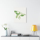 Marble Syngonium Canvas Print – Botanical Wall Art