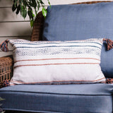 Tylanne 12X22" Handwoven Recycled Outdoor Throw Pillow