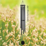Whispers in the Wind Series Wind Chime with 'Sierra Springs' branding against a blurred natural background