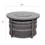 Darcy Aluminum Round Firepit Table