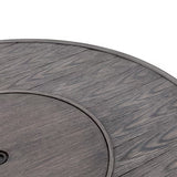 Tenaya Round Wicker FirePit Table with Metal Cover