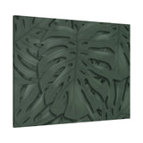 Deep Green Monstera Canvas Print – Botanical Wall Art