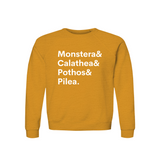 Monstera, Calathea, Pothos & Pilea Plant Lover Sweatshirt – Organic Cotton Raglan