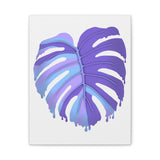 Purple Monstera Canvas Print – Botanical Wall Art
