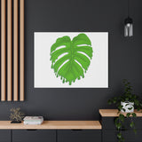 Melting Monstera Canvas Print – Botanical Wall Art