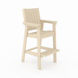 Beige Callaway Chair Bar High with armrests on a white background