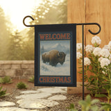 Welcome Christmas, Bison Wildlife Garden Banner