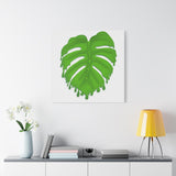 Melting Monstera Canvas Print – Botanical Wall Art