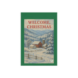 Welcome Christmas Snowy Appalacian Home Place Garden Banner