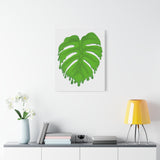 Melting Monstera Canvas Print – Botanical Wall Art