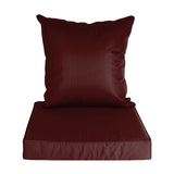 Outdoor Seat Cushion Set Waterproof Patio Furniture Cushion and Back Pillow Fade Resistant Deep Seat Set Chair Pad with Removable Cover for Chair Sofa