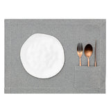 Placemats - Blue With Pocket / Set Of 4