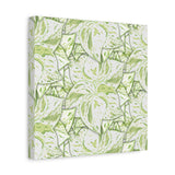 Snow Queen Pothos Pattern Canvas Print – Botanical Wall Art