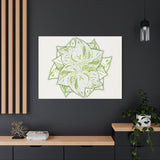Snow Queen Pothos Canvas Print – Botanical Wall Art
