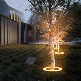 Aluminum Solar Palm Tree Lights Outdoor Uplight Landscape Spotlights Solar Powered 32 LEDs