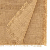 Fennco Styles Rustic Jute Table Runner 16" W x 72" L - Natural Burlap Table Cover for Dining Room, Banquets, Outdoor Events, Family Gatherings, and Holidays