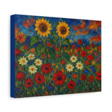 Flower Garden in the Style of Emil Nolde Vibrant Expressionist Art
