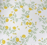 Fennco Styles Garden Floral Print Tablecloth 55" W x 55" L - Yellow Flowers Wrinkle-Free Washable Table Cover for Everyday Use, Banquets, Holidays, Indoor Outdoor Events and Special Occasions
