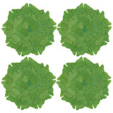 Fennco Styles Unique Ginkgo Leaf Placemats 14 Inches Round, Set of 4 – Green Modern Traycloth Table Mats for Home, Dining Room Décor, Banquets, Indoor & Outdoor and Special Events