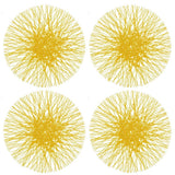 Fennco Styles Unique Paper Straw Placemats 15 Inches Round, Set of 4 – Modern Traycloth Table Mats for Home, Dining Room Décor, Banquets, Indoor & Outdoor and Special Events