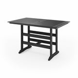 Black 72" Savannah Farmhouse Bar Table outdoor table on a white background
