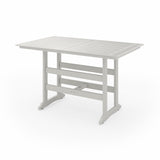 White 72" Savannah Farmhouse Bar Table on a white background