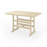 Beige 72" Savannah Farmhouse Bar Table on a white background