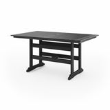 Black 72" Savannah Farmhouse Counter Table on a white background