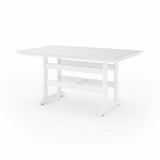 White 72" Savannah Farmhouse Counter Table on a white background