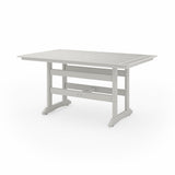 White 72" Savannah Farmhouse Counter Table on a white background