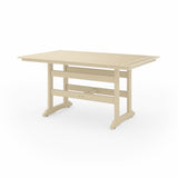 Beige 72" Savannah Farmhouse Counter Table on a white background