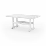 White 72" Savannah Farmhouse Dining Table on a white background
