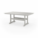 Gray outdoor 72" Savannah Farmhouse Dining Table on a white background