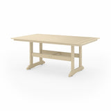 Beige 72" Savannah Farmhouse Dining Table on a white background